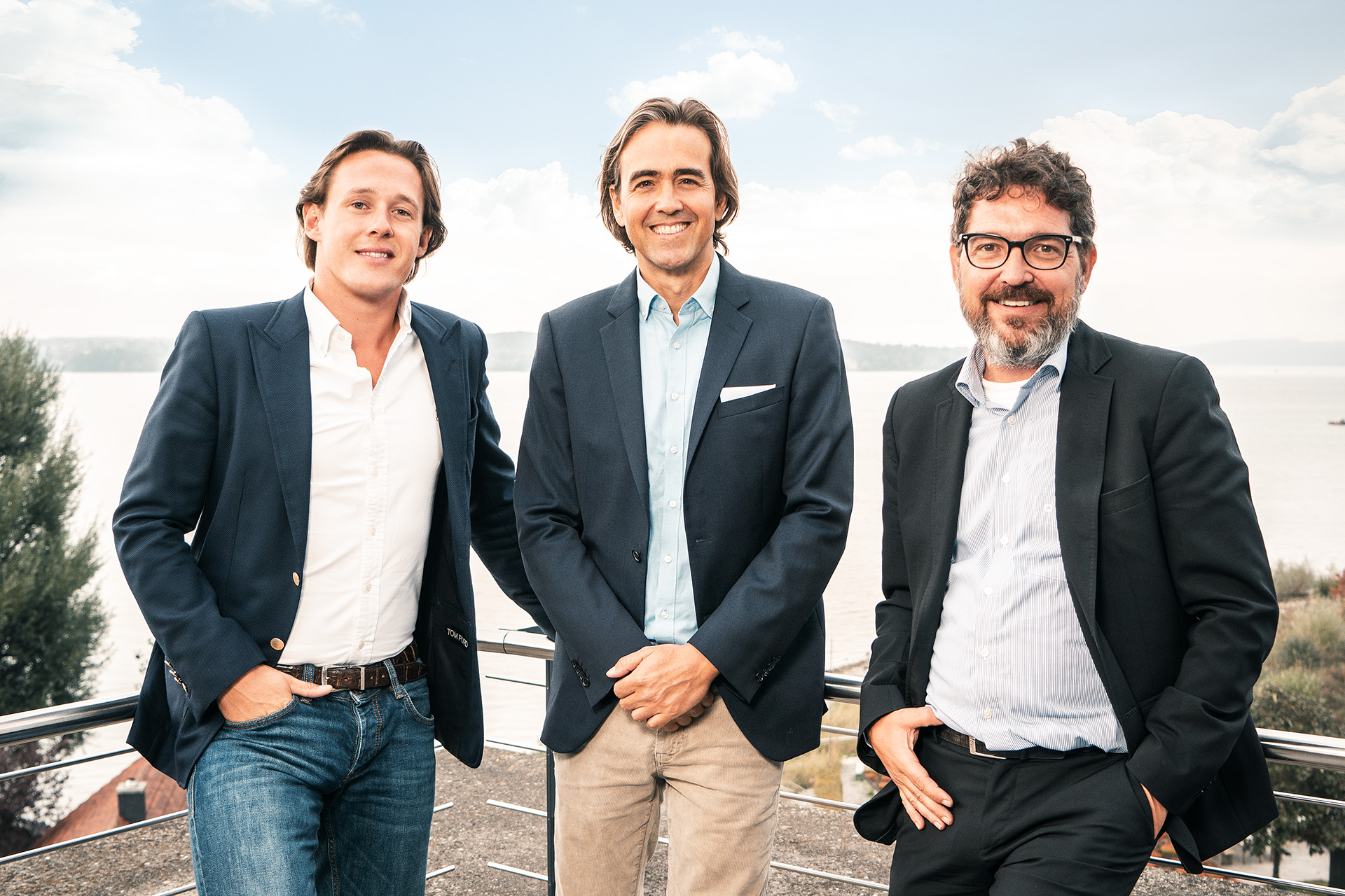 Die Gründer der Bottimmo AG, Maximilian Leuze, Dr. Axel Jockwer und Georg Ortner.