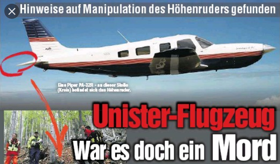 So berichtete die Dresdner Morgenpost über den Fund des Höhenruders der Unister-Maschine in der Thomas Wagner umkam.