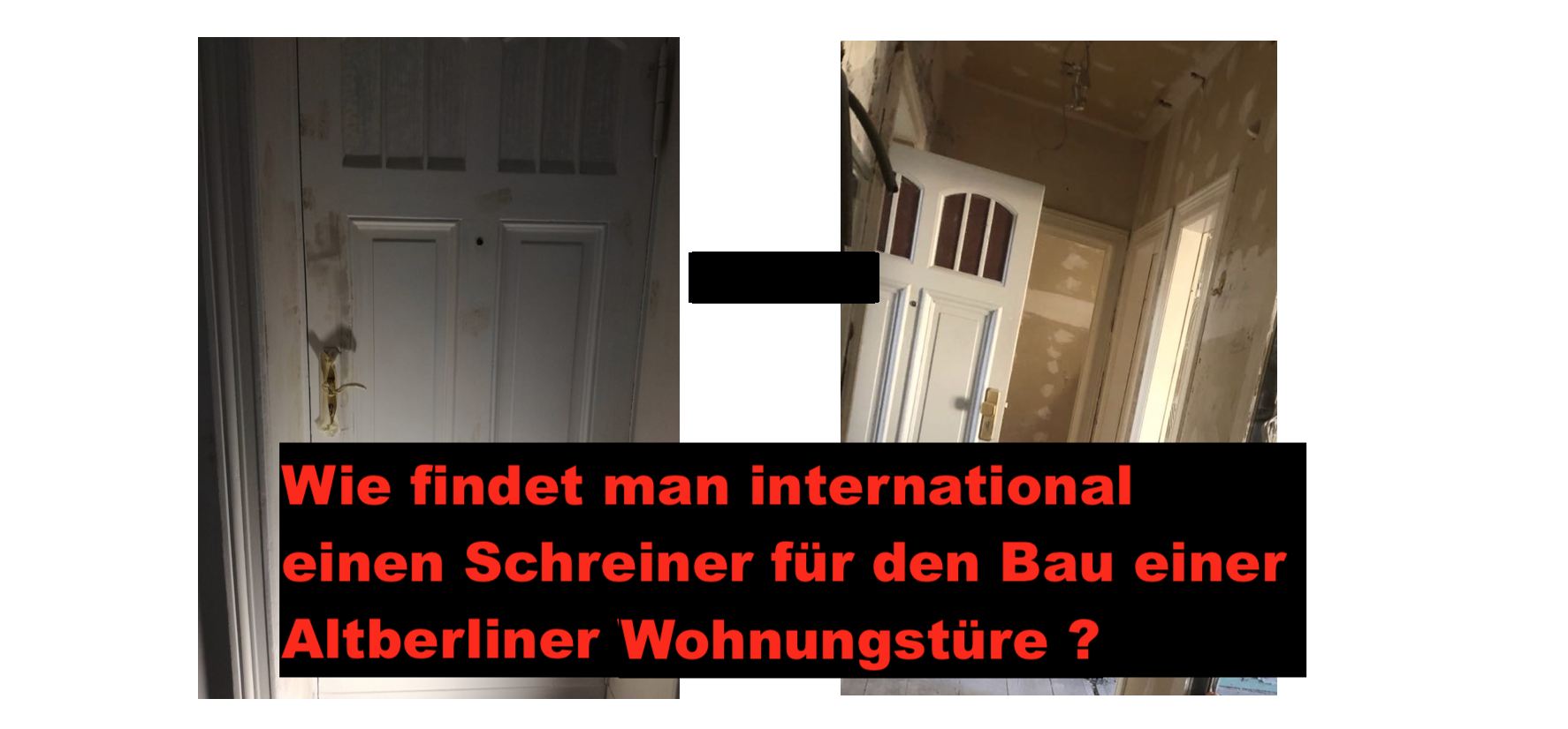 Ein Berliner Schreiner von www.historische-Bauelemente.de  wollte für den Nachbau einer solchen Türe fast 7000 Euro. Geht es in Rumänien über Houzz billiger, wollten wir wissen.
