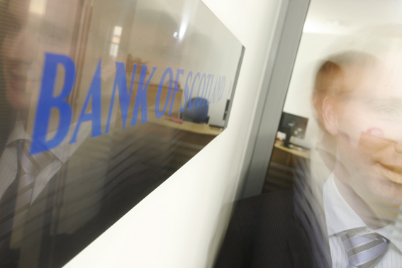 Ein Werbefoto der Bank of Scotland.