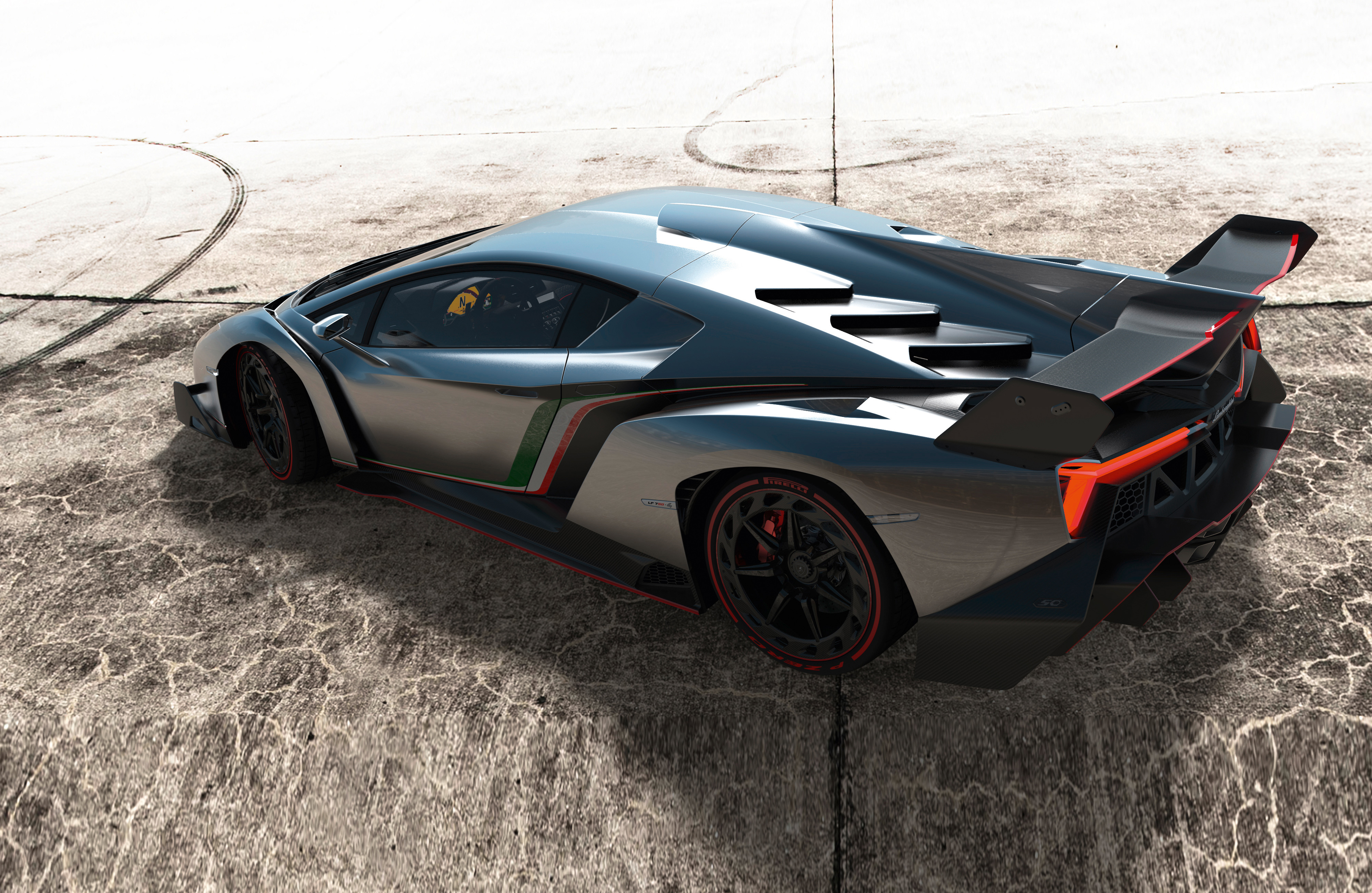 Lamborghini Veneno - der Supersportwagen gehört zur deutschen Audigruppe. Hier ein Prototyp zu Ehren des 50-jährigen Firmenjubiläums von Automobili Lamborghini.