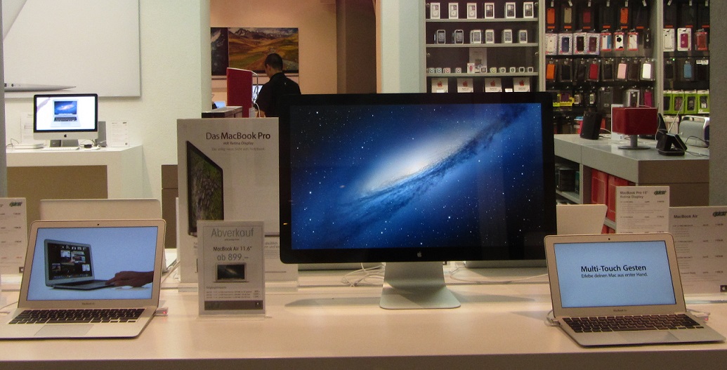 Verkauf im Apple Store in Zürich, Schweiz.