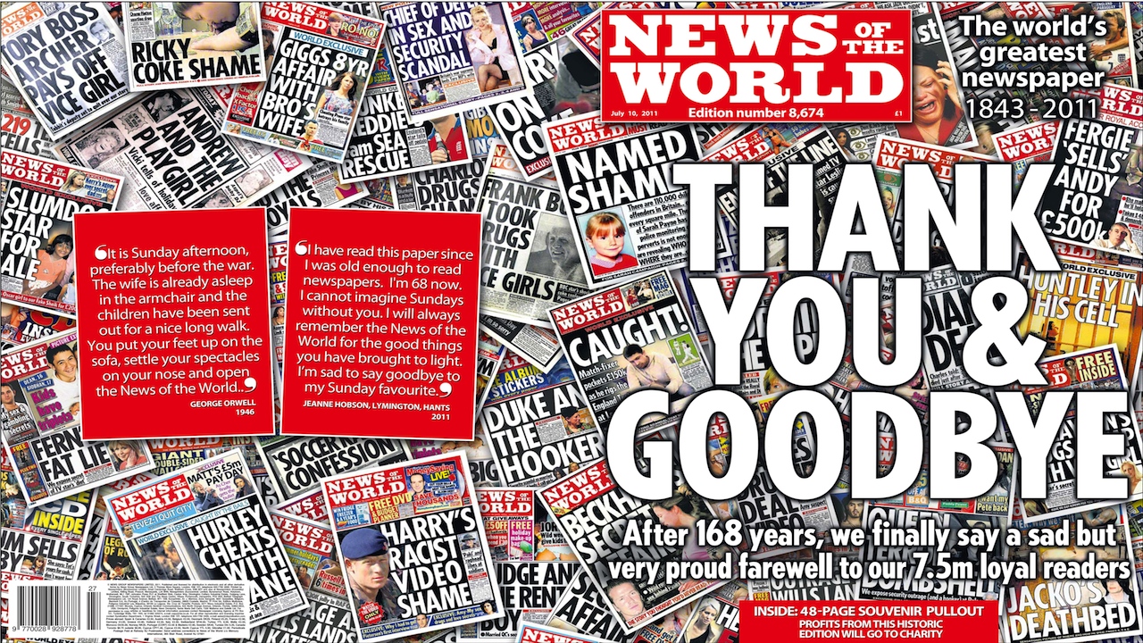Opfer seiner eigenen Skandale: Das Millionenblatt News of the World.