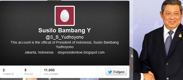 Twitter spielt in Indonesien keine große Rolle: Obwohl über 200 Millionen Einwohner, kommt Präsident Susilo Bambang Y nur auf 11000 Follower. Selbst Deutschlands Umweltminister hat vier Mal so viele.