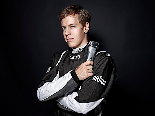 Formel 1-Star Sebastian Vettel macht für Braun Werbung als Braun Markenbotschafter. Früher sagte man Testimonial...