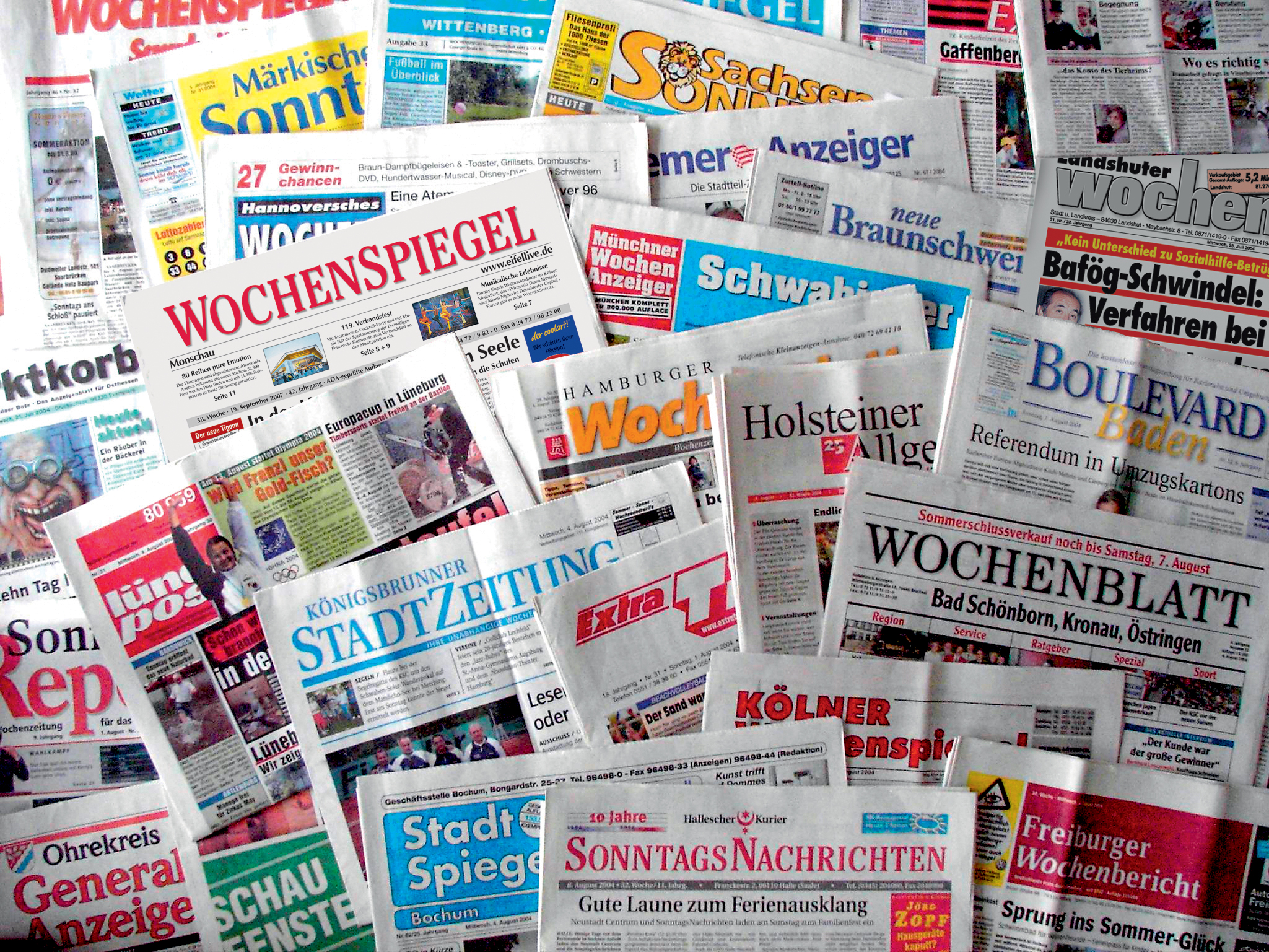 Der Mindestlohn wird auch das Kulturgut Zeitung weiter in Bedrängnis bringen. Noch gibt es in Deutschland neben rund 136 Tageszeitungs-Einheiten rund 1.200 regionale kostenlose Wochenzeitungen, bekannt auch als Anzeigenzeitungen oder Anzeigenblätter.
