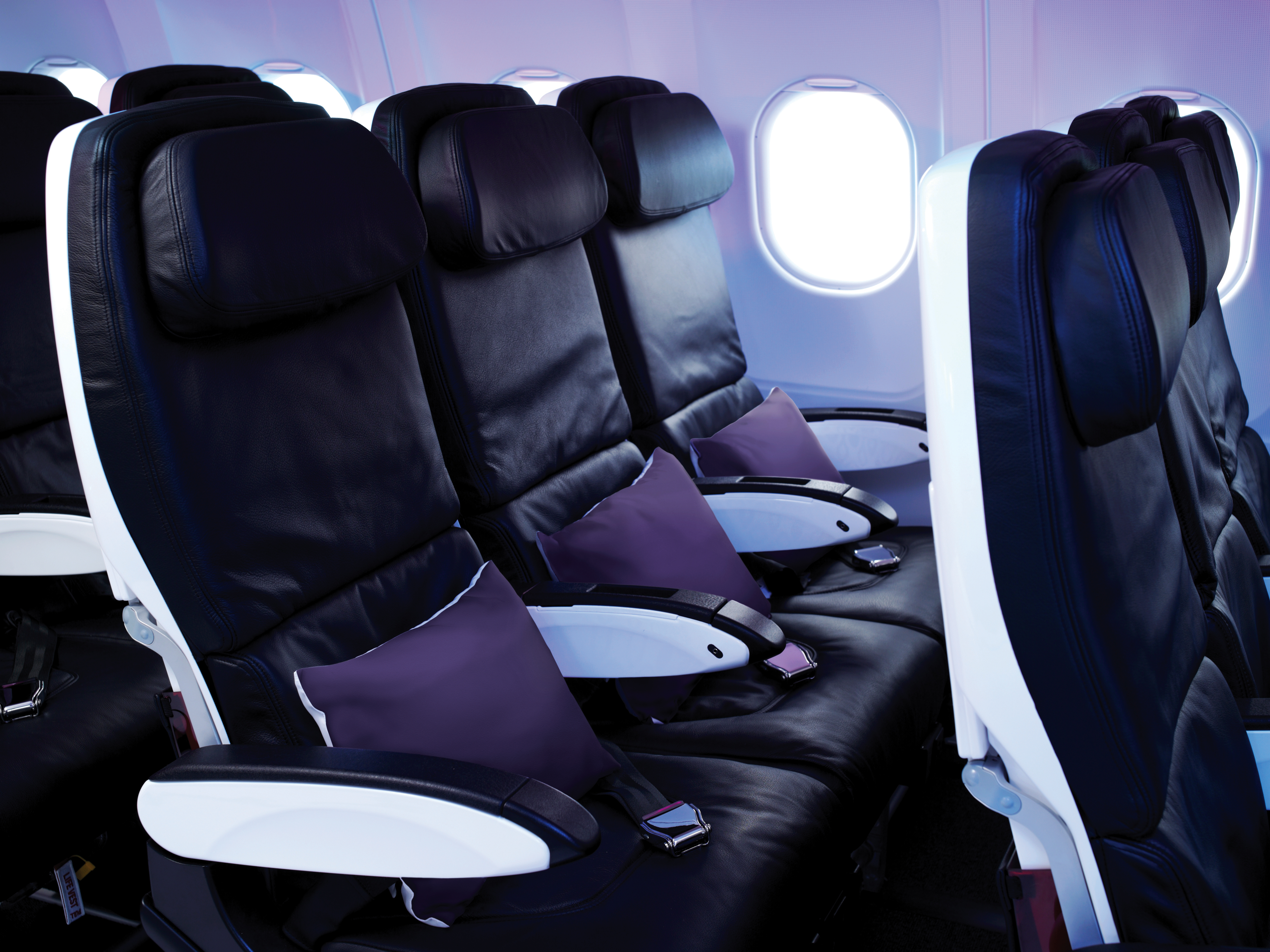 Sitze in Virgin America.