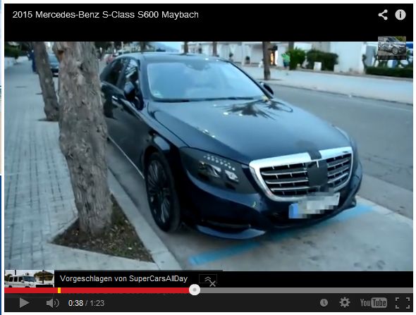 Der neue Maybach von Mercedes? Hier ein Screenshot von einem youtube-Video. Das Video ist angeblich in Spanien enstanden.