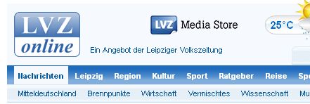 Angesehenes Blatt: Die LVZ in Leipzig.