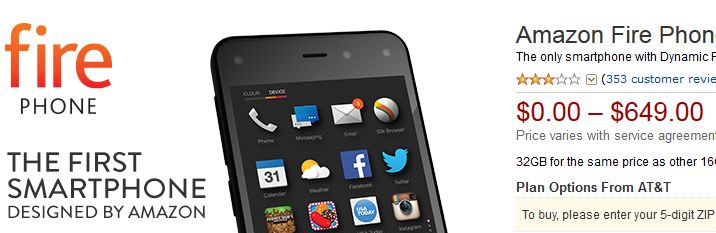 Amazon bewirbt sein Amazon Fire Phone.