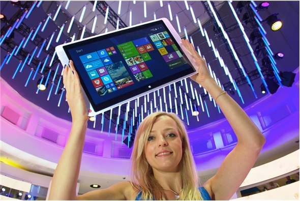 Microsoft auf der Funkausstellung in Berlin 2014.