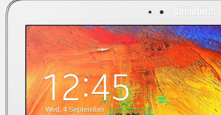 Das Samsung Note Handy: Samsung sagt, das 10 Zoll Display sei atemberaubend.