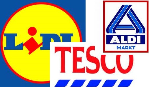 Britischer Discounter Tesco: Eingekeilt zwischen Lidl und Aldi gehen die Lebensmittelpreise in Großbritannien runter.