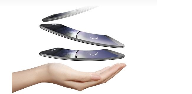 Das neue G Flex Handy von LG.