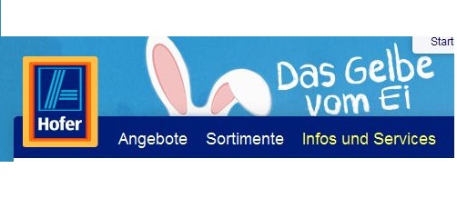 Screenshot: hofer.at