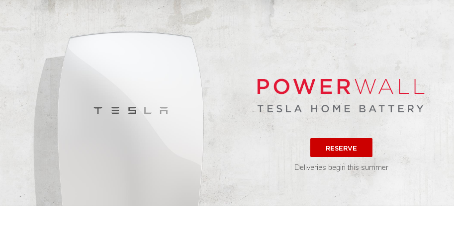 So bewirbt Tesla bereits seine neuen Haus-Speichermedien auf seiner Homepage.