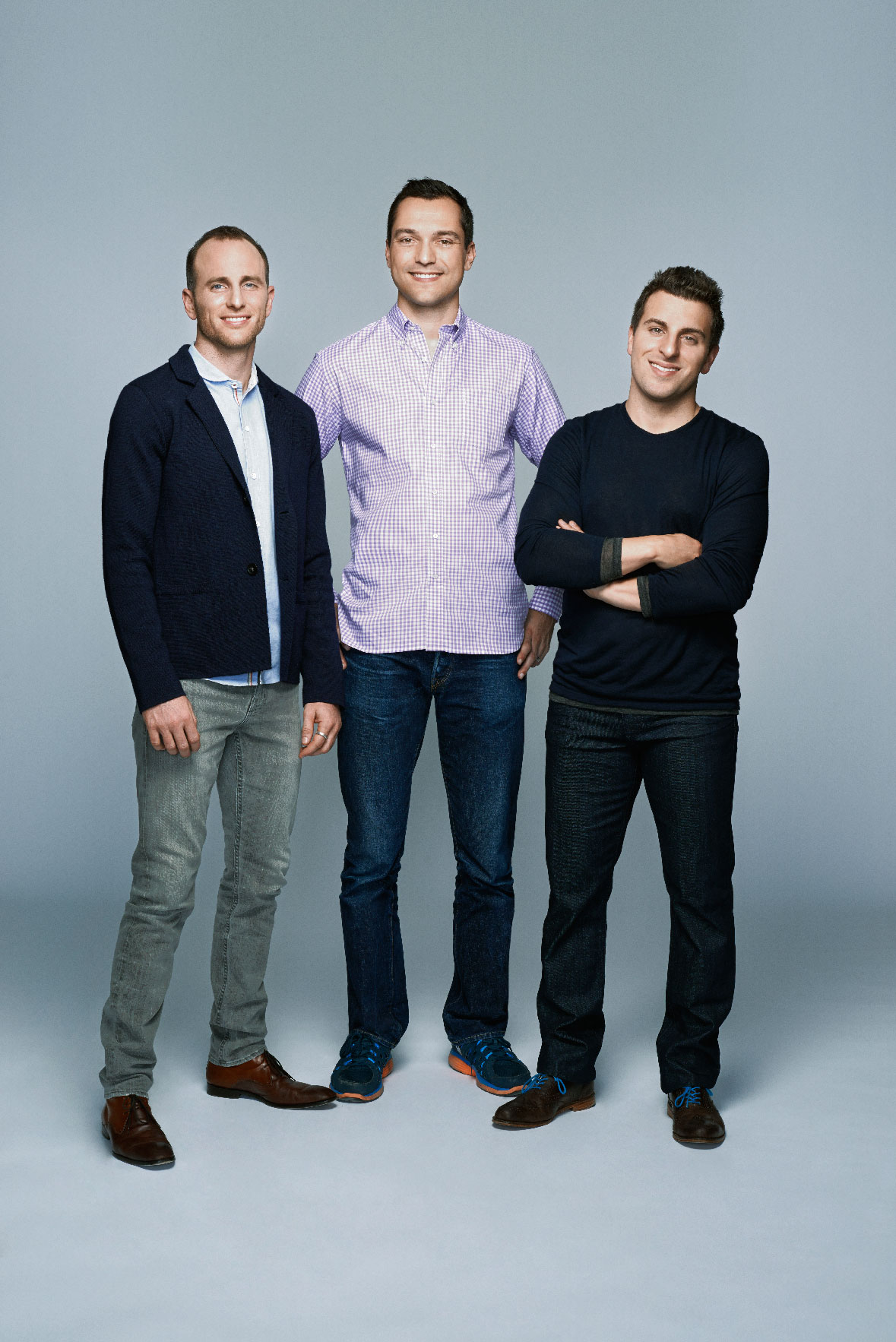 Haben gut Lachen: Die drei Gründer von Airbnb, die Amerikaner Joe Gebbia, Nathan Blecharczyk und Brian Chesky (von links).