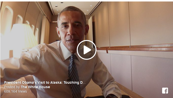 So präsentiert sich Obama auf seinem Alaska-Video.