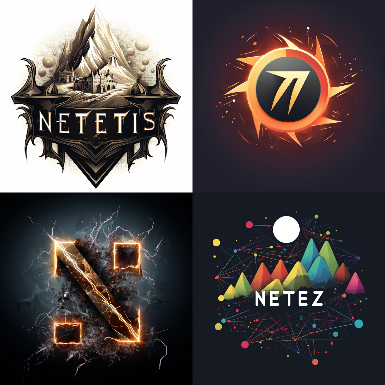 So stellt sich Midjourney das Logo von Netz-trends.de künstlerisch vor.