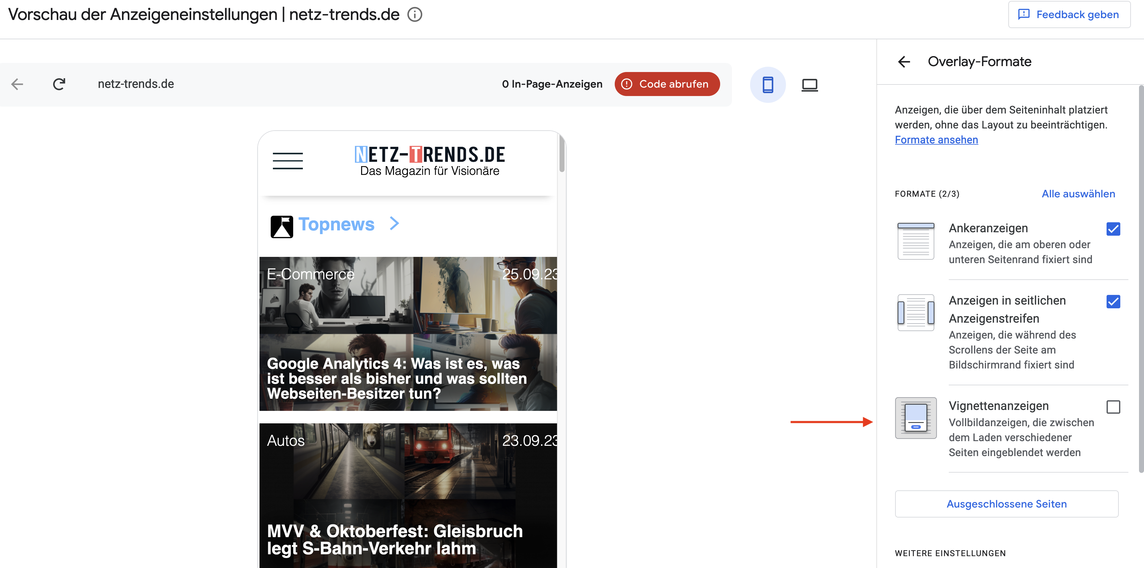 Unerwünscht dieses Werbeformat