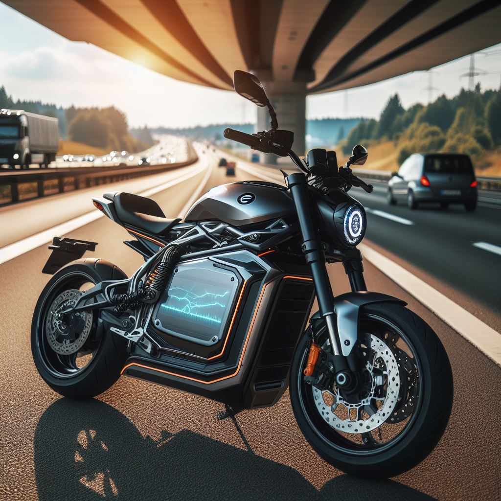 Ein nachhaltiger Trend? Elektro-Motorräder sind auf dem Vormarsch. Unser KI-Bild ist fiktiv und entstand mit Bing Image Creator.