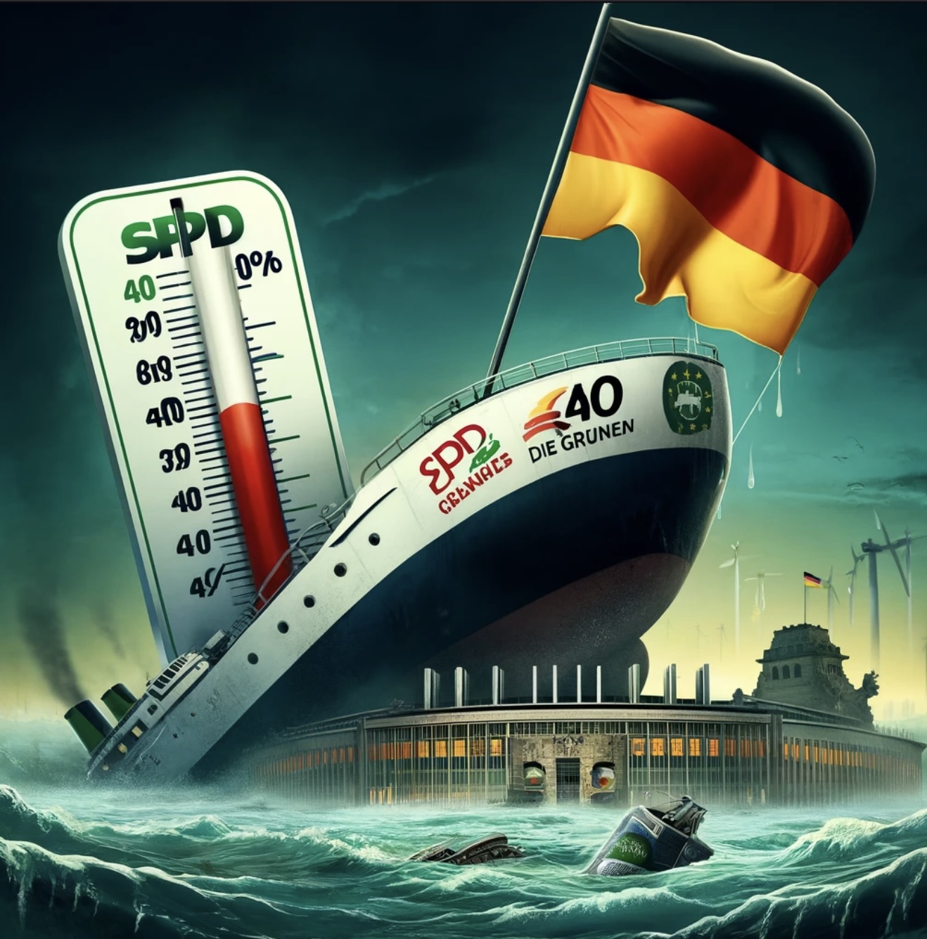 EU-Wahldebakel von SPD und GRÜNEN.