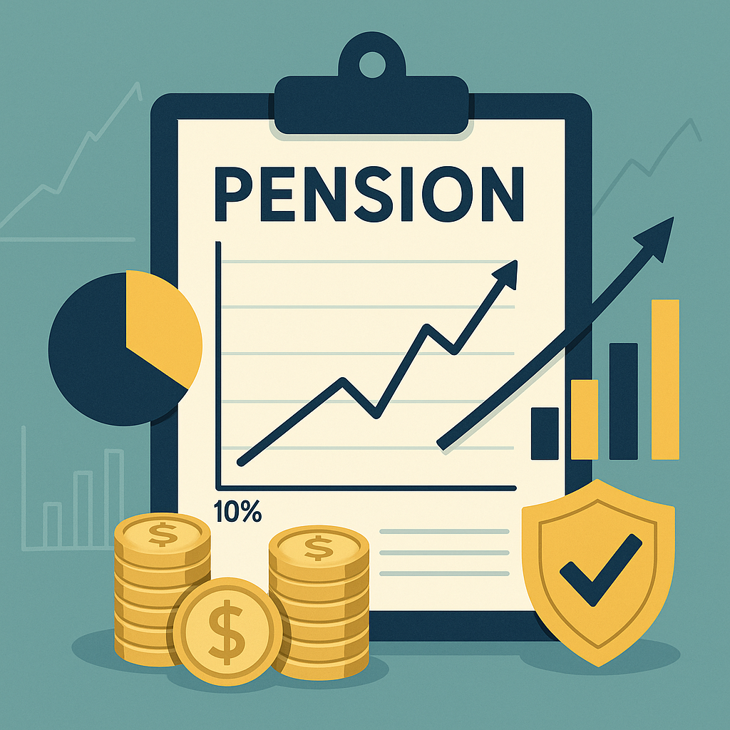 In Deutschland sins Pensionsfonds weniger bekannt, in der Schweiz schon und zwar in der Regel im Rahmen der 2. Säule der Altersvorsorge. Grafik: AI