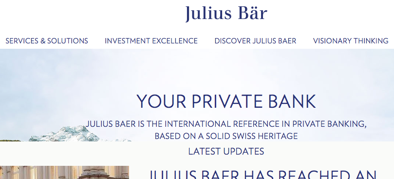 Gehört zu den etabliertesten Vermögensverwaltern der Welt: Julius Bär aus Zürich.