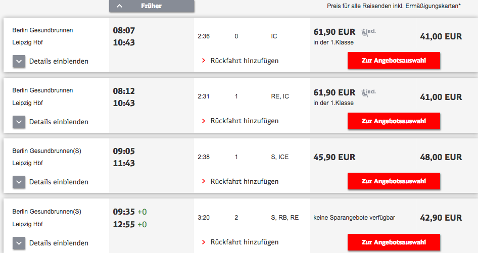 Katastrophale Auskunftspraxis der Deutschen Bahn: Tun, als wäre nichts. Dabei verdoppelt sich die Fahrzeit zwischen Berlin und Leipzig derzeit fast. Doch unter bahn.de oder in der Bahn-App findet man davon nichts. Auch die Bahn-Hotline wusste von einer Baustelle nichts, meinte nur: Das seien wohl die üblichen neuen Fahrzeiten.