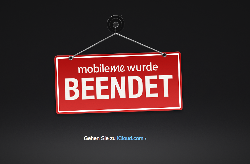 mobile.me Dienst ist abgeschaltet