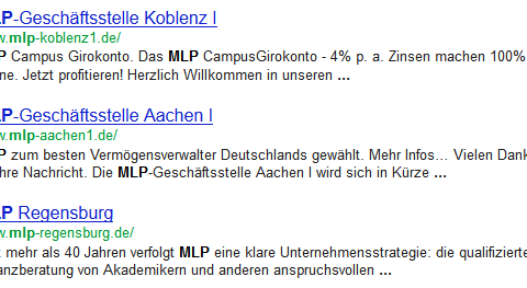 PR-Maschine Google für MLP. Alles MLP-Domains oder was?