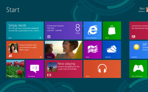 Der neue Windows 8 Start screen.