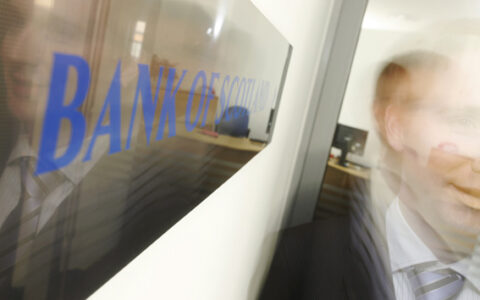 Ein Werbefoto der Bank of Scotland.