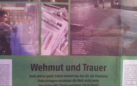 Zitterpartie Frankfurter Rundschau. Droht das Ende des linken und linksliberalen Journalismus?