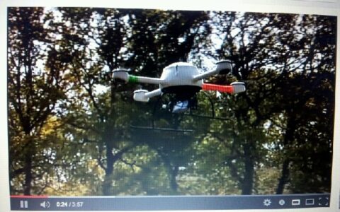 Screenshot aus einem auf YouTube eingestellten Werbevideo der Firma microdrones GMBH.