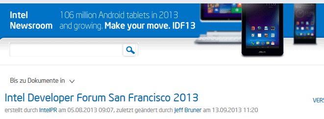 IDF 2013: Intel neuer Atom Z3000 Chip, Google neues Chromebook
