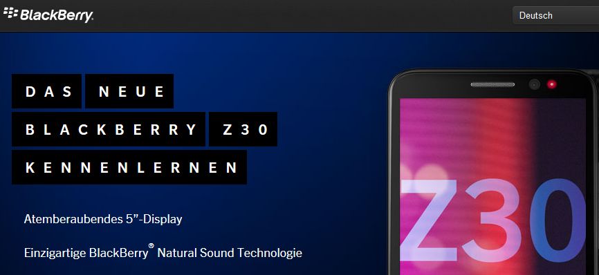 Stellte Blackberry am 19. September vor: Das neue Blackberry Z30.
