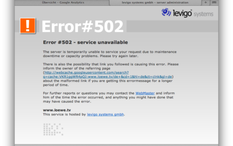 Loewe ist Pleite - die Webseite ist bereits nicht mehr erreichbar