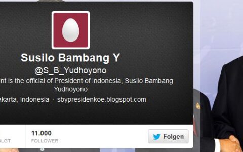 Twitter spielt in Indonesien keine große Rolle: Obwohl über 200 Millionen Einwohner, kommt Präsident Susilo Bambang Y nur auf 11000 Follower. Selbst Deutschlands Umweltminister hat vier Mal so viele.