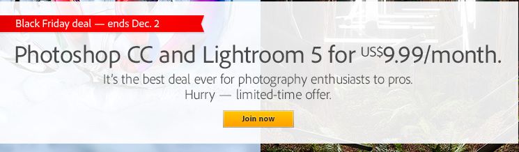 Adobe bietet für 9,99 Dollar monatlich Photoshop + Lightroom
