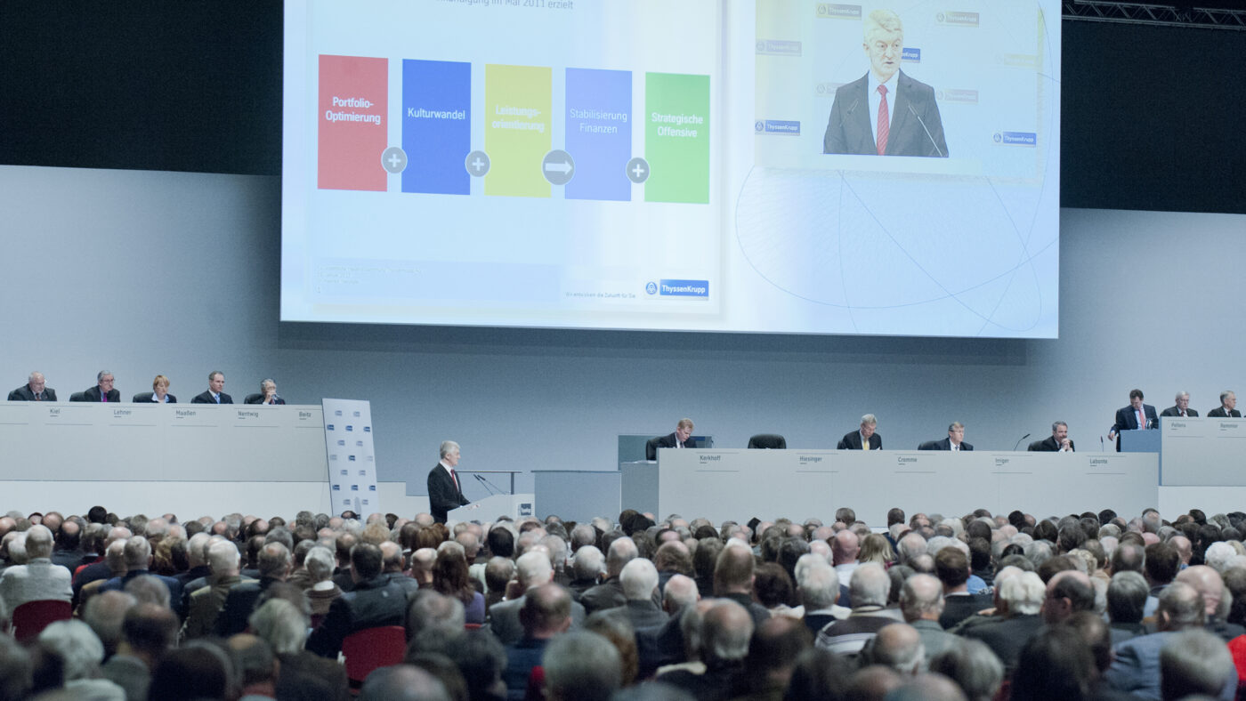 Hauptversammlung von ThyssenKrupp.