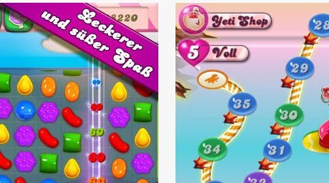 Nichts für Gesundheits-Apostel: Die Süßigkeiten-App Candy-Crush gehört weltweit zu den beliebtesten Apple-Apps.