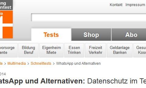 Hat sich einige Smartphone-Messenger-Dienste vorgeknüpft: Stiftung Warentest.