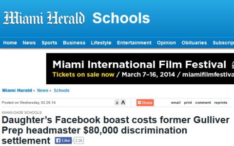 So berichtete die Zeitung aus Miami über den ungewöhnlichen Facebook-Fall.