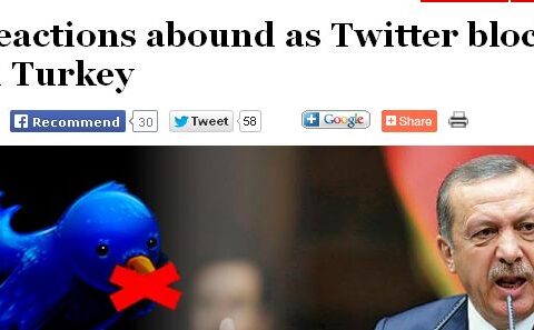 Vor allem englischsprachige Medien berichten ausführlich über die Twitter-Sperrung in der Türkei - häufig auch ironisch. Hier ein Bericht mit einer satirischen Grafik des englischsprachigen aber türkischen Portals todayszaman.com
