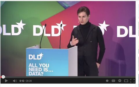 Der Russe Pavel Durov aus St. Petersburg gründete das erfolgreichste russische Social-Media-Portal VK. Hier auf einer Rede der Digital-Life-Design-Konferenz in München von Hubert Burda Media.