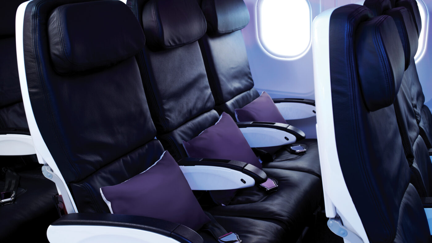 Sitze in Virgin America.