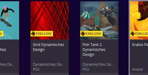 Playstation bietet diverse Designs für seine Nutzer.