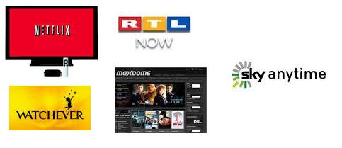 Video Streaming Dienste: Netflix tritt gegen Maxdome, Sky Anytime, RTL Now, Watchever an
