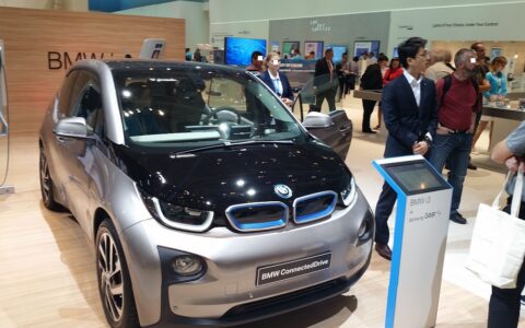 Der BMW i3 war ein begehrtes Objekt auf der Internationalen Funkausstellung IFA 2014 in Berlin.